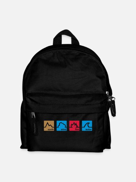 Earth Wind Fire Water - Kids' Backpack - black