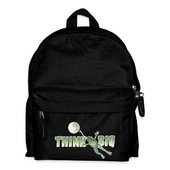 shirt motif frog moon positive think big new - Kids' Backpack - black - Front