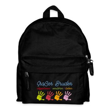 Grosser Bruder Großer Bruder T-Shirt - Kinder Rucksack - Schwarz - Vorne