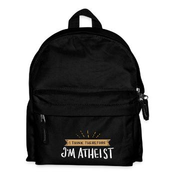 Atheist Atheismus Freidenker T-Shirt Geschenk - Kinder Rucksack - Schwarz - Vorne