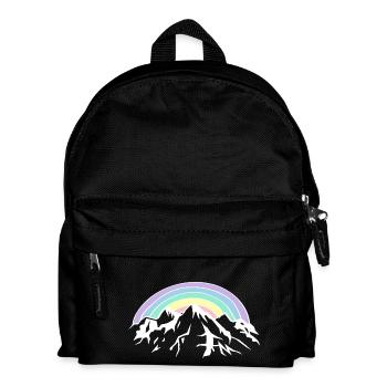 Regenbogen und Berge - Kinder Rucksack - Schwarz - Vorne