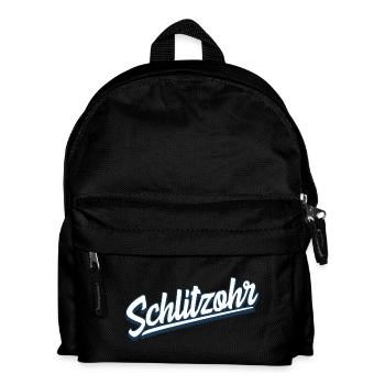 Schlitzohr - Schweizerdeutsch - Mundart - Dialekt - Kinder Rucksack - Schwarz - Vorne