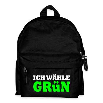 Ich wähle grün - Kinder Rucksack - Schwarz - Vorne