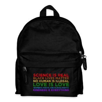 science is real black lives matter - Kids' Backpack - black - Front