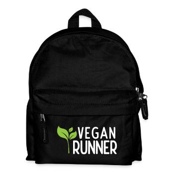 Veganer Läufer - Kinder Rucksack - Schwarz - Vorne