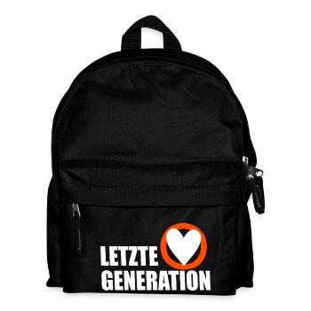 Letzte Generation - Design 5 - Kinder Rucksack - Schwarz - Vorne