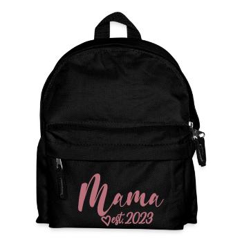 2023, werdende Mama, Schwangerschaftsankündigung - Kinder Rucksack - Schwarz - Vorne