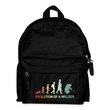 Vintage Welding Evolution - Kids' Backpack - black - Front