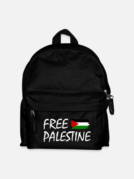 Free palestine - Kinder Rucksack - Schwarz