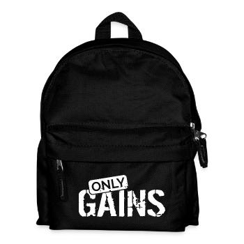 only gains Fitness Muskelaufbau gym Training icon - Kinder Rucksack - Schwarz - Vorne