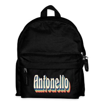 Antonello retro vintage t-shirt t-shirt gift - Kids' Backpack - black - Front