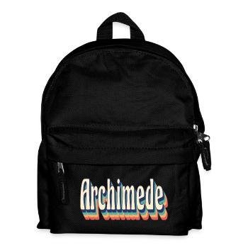 Vintage Retro Archimede T-Shirt Gift T-Shirt - Kids' Backpack - black - Front