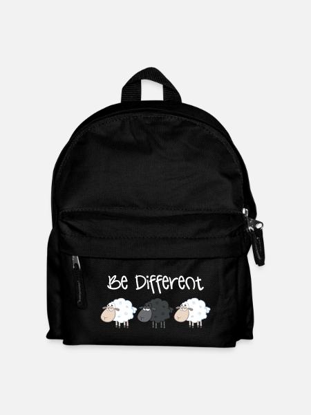Schwarzes Schaf Be Different Geschenk Weihnachten - Kinder Rucksack - Schwarz