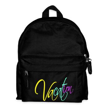Vacation Spruch Text Insel Strand Schriftzug Logo - Kinder Rucksack - Schwarz - Vorne