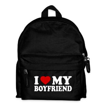 I love my boyfriend - Kinder Rucksack - Schwarz - Vorne