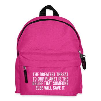 La plus grande menace pour notre planète est la croyance - Sac à dos Enfant - fuchsia - Devant