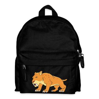 Sabre-toothed tiger - Kids' Backpack - black - Front