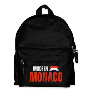 Hergestellt in Monaco, monegassischer Stolz - Kinder Rucksack - Schwarz - Vorne