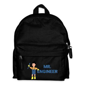Herr Ingenieur - Kinder Rucksack - Schwarz - Vorne