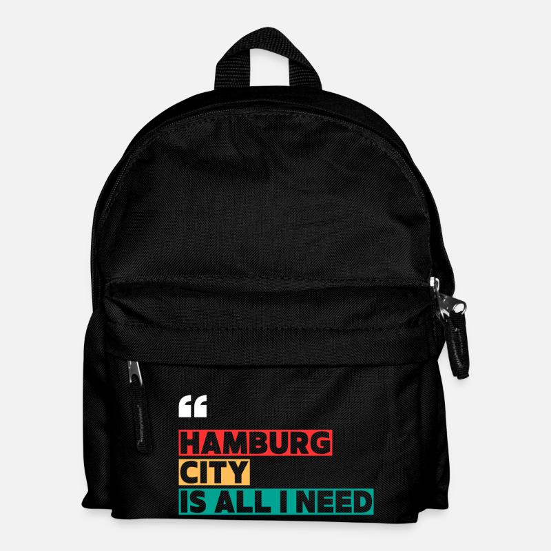 Hamburg City is all i need - Kinder Rucksack - Schwarz