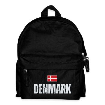 Flag of Denmark, proud Danish - Kids' Backpack - black - Front