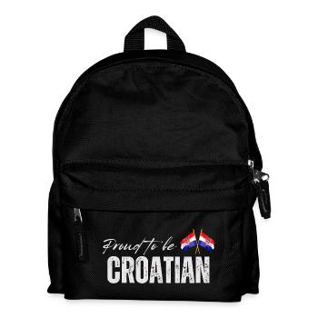 Croate fière, j’adore la Croatie - Sac à dos Enfant - noir - Devant
