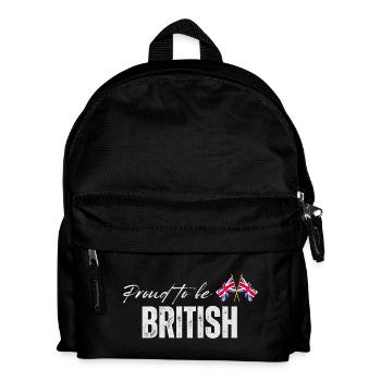 Fier Britannique, j’adore le Royaume-Uni - Sac à dos Enfant - noir - Devant