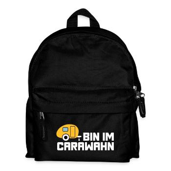 Caravan Caravan Camping cool sayings madness - Kids' Backpack - black - Front