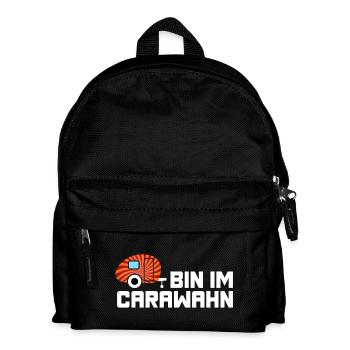 Caravan Caravan Madness Camping Cool Sayings - Kids' Backpack - black - Front