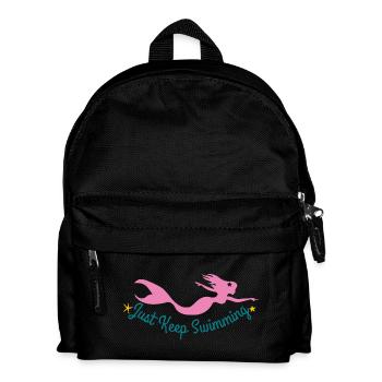 Underwater Mermaid with Motivational Quote - Kids' Backpack - black - Front