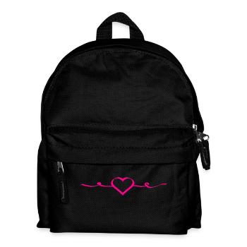  Herz rosa rot Herz  pink Geschenk Valentinstag - Kinder Rucksack - Schwarz - Vorne