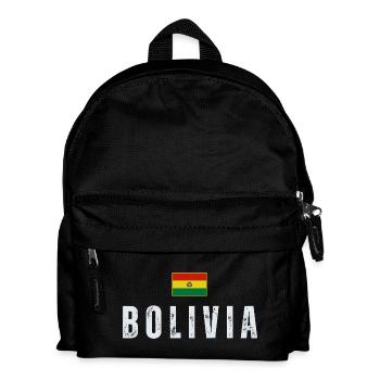 Drapeau bolivien, fabriqué en Bolivie - Sac à dos Enfant - noir - Devant