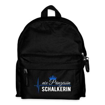 Nix Prinzessin - Schalkerin - EKG Puls Geschenk - Kinder Rucksack - Schwarz - Vorne