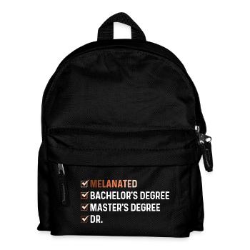 Maître Bachelor Melanated Dr – HBCU Pride - Sac à dos Enfant - noir - Devant
