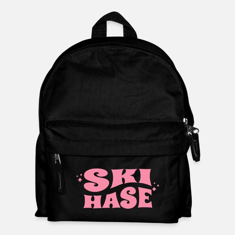 Ski Bunny – Cute Winter Ski Design - Kids' Backpack - black