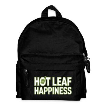  Hot Leaf Happiness Lustiger Tee Spruch Für - Kinder Rucksack - Schwarz - Vorne