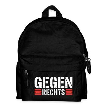 Contre la droite - Slogan drôle Antifa - Sac à dos Enfant - noir - Devant