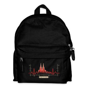 Cologne Skyline Heartbeat Dom Kölsch Love Geschen - Kids' Backpack - black - Front