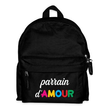 Pate der Liebe – Familien-Zärtlichkeit-Geschenk-Taufe - Kinder Rucksack - Schwarz - Vorne