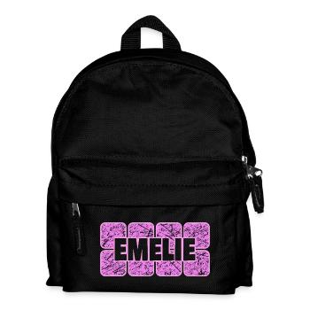Geschenk für Emelie - Kinder Rucksack - Schwarz - Vorne