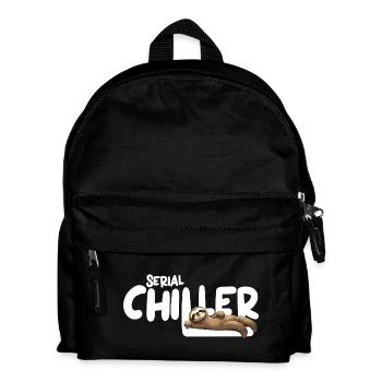 Sloth Serial Chiller – Funny Sloth Tee - Kids' Backpack - black - Front