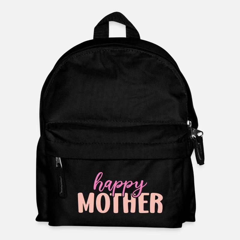 Glückliche Mutter - Kinder Rucksack - Schwarz
