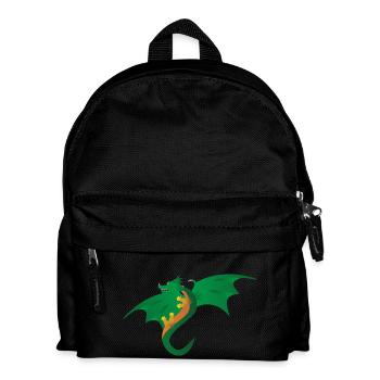 Green Dragon - Children's motif - Kids' Backpack - black - Front
