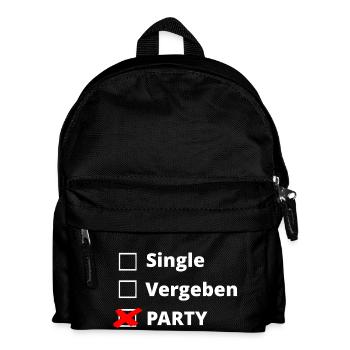 Party - Kinder Rucksack - Schwarz - Vorne
