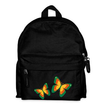 Schmetterlinge Falter Insekten Frühling Sommer - Kinder Rucksack - Schwarz - Vorne