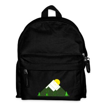 geometric mountain - Kids' Backpack - black - Front