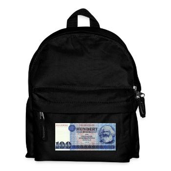 100 Mark der DDR - Kinder Rucksack - Schwarz - Vorne