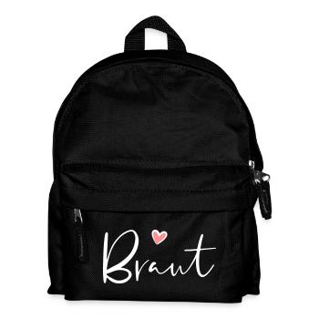 Braut Herz Junggesellinnenabschied Geschenk - Kinder Rucksack - Schwarz - Vorne