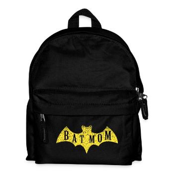 Womens Batmom Shirt Womens Funny Super Batmom - Kids' Backpack - black - Front