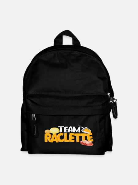Team Raclette Lustiges Zitat Raclette Geschenk - Kinder Rucksack - Schwarz